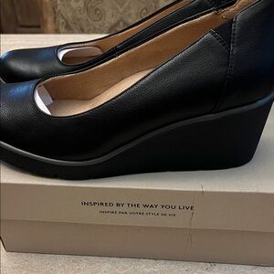 Naturalizer Soul - Black Wedge Heel Women's Shoes